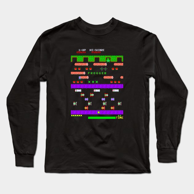 Mod.2 Arcade Frogger Video Game Long Sleeve T-Shirt by parashop